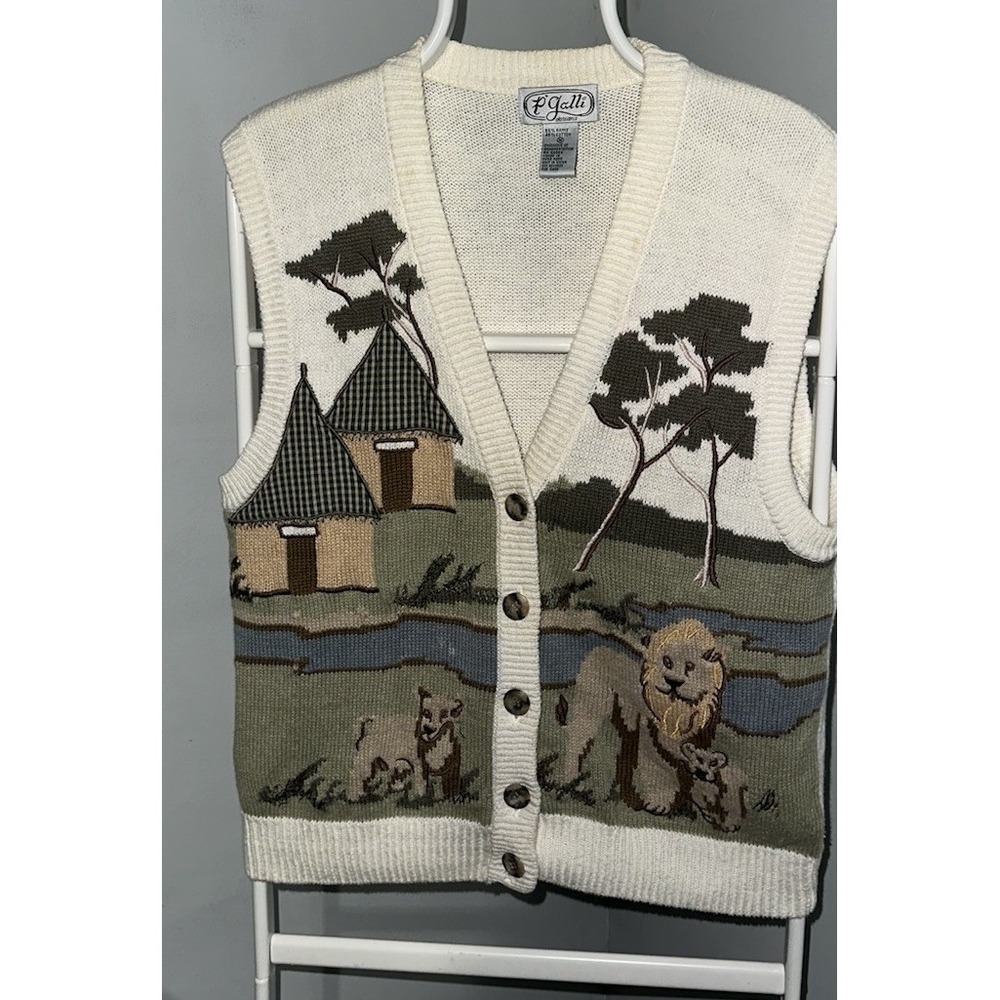 Vintage P' Galli Sweater Vest Womens Medium